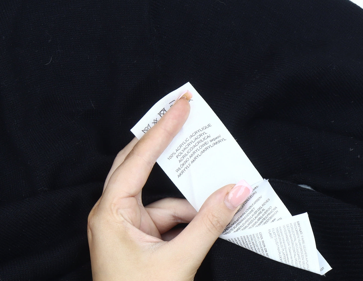 Brave Soul Men's Black Acrylic Crew Neck Jumper