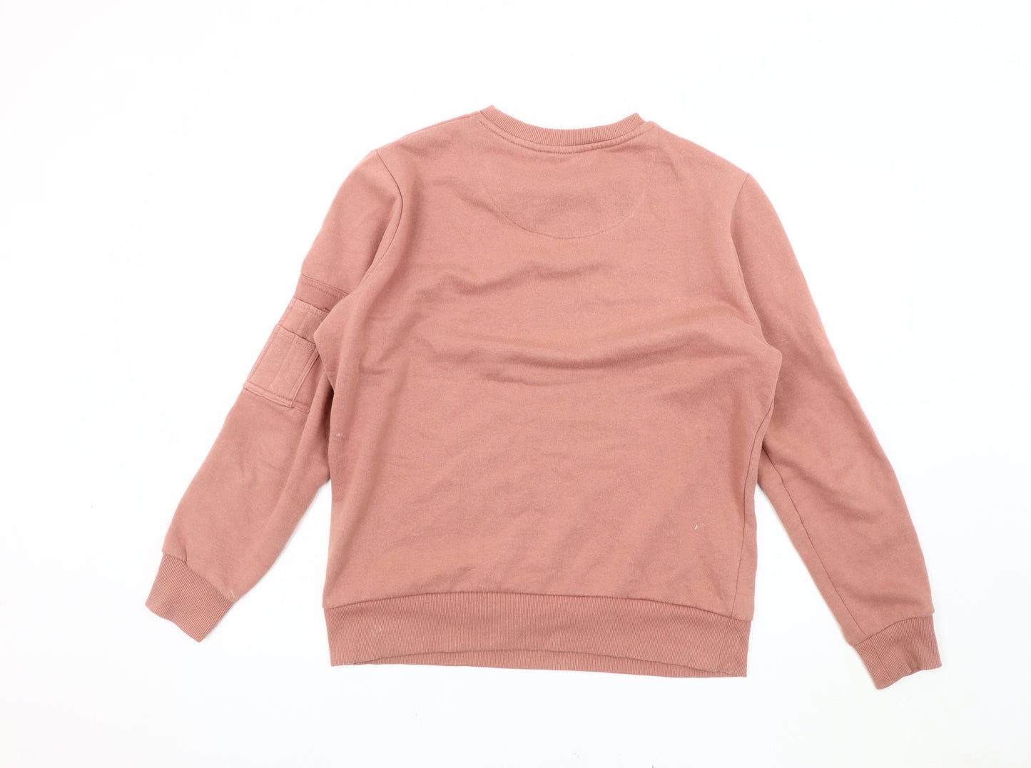 Brave Soul Women's M Pink Sweatshirt, Casual, Crew Neck, Zip Accent