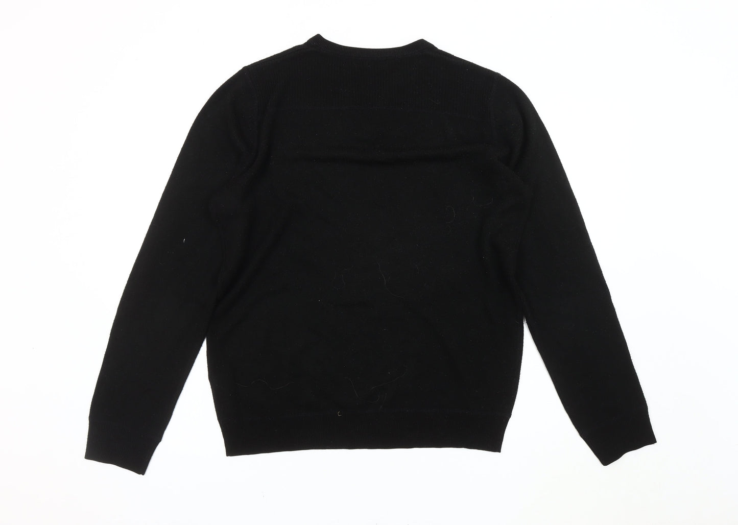 Red Herring Men's Black Henley Jumper, Size L