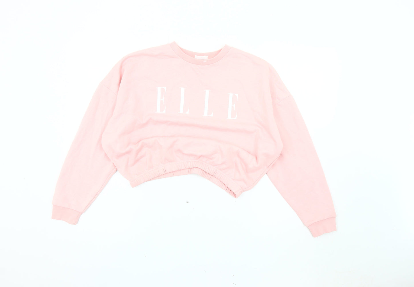 ELLE Pink Logo Teens Pullover Sweatshirt Size 12