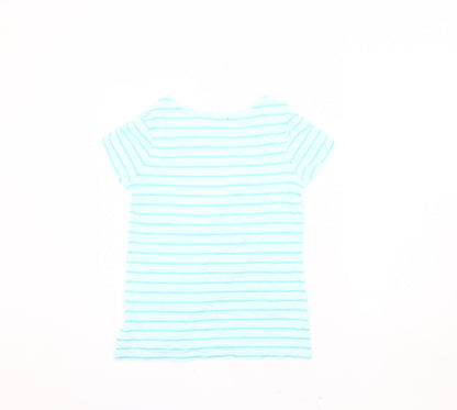 GapKids Girls Blue Striped Sequin T-Shirt, Size 13 Years