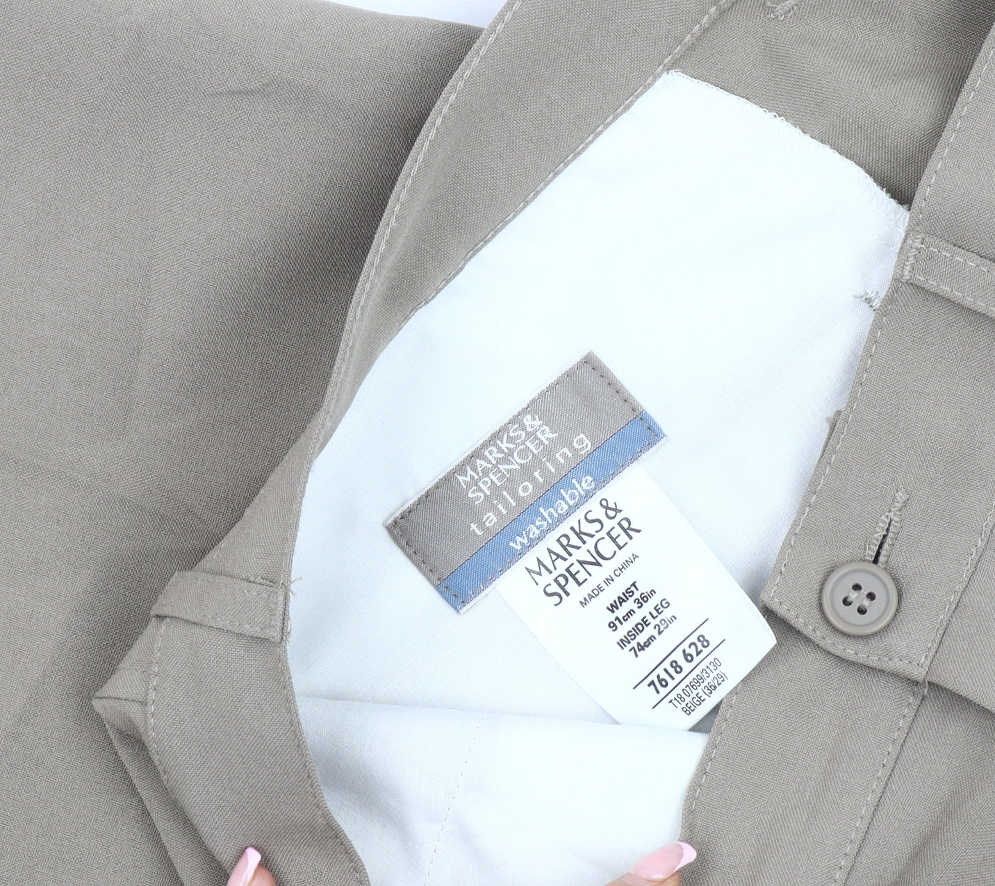 Marks & Spencer Men's Beige Dress Pants Size 36