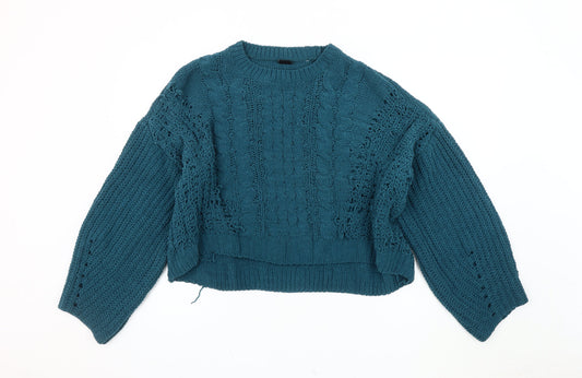 Womens UK Size L Urban Outfitters Blue Pullover Jumper