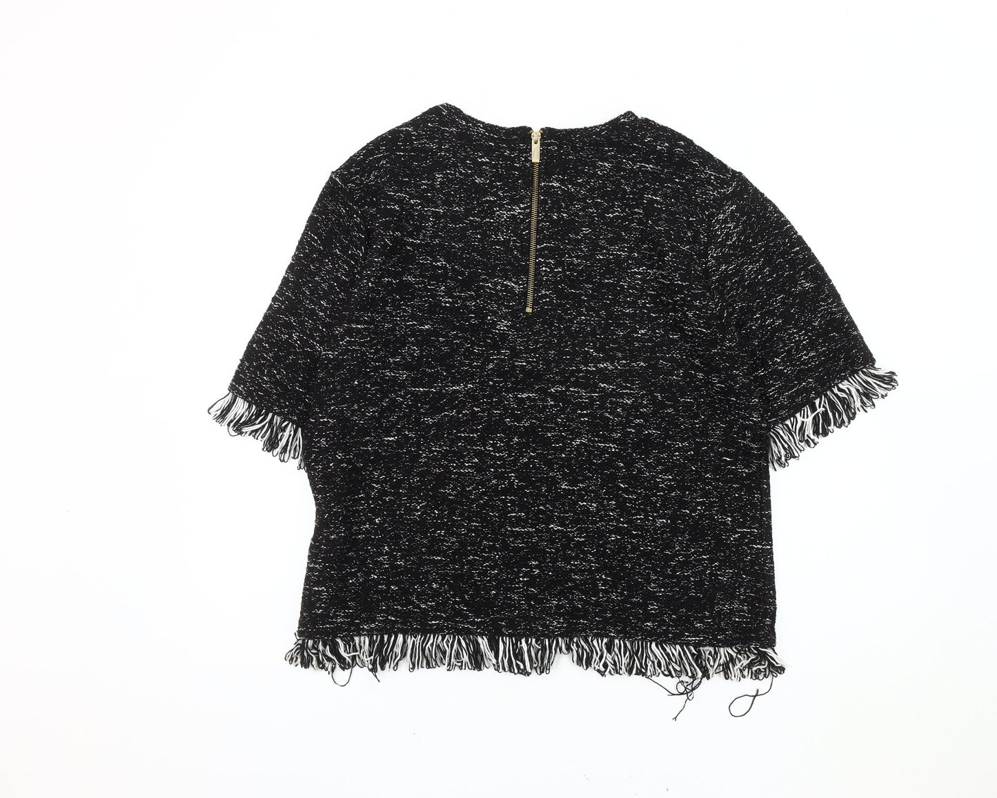 Womens UK Size 14 River Island Black Tunic Blouse