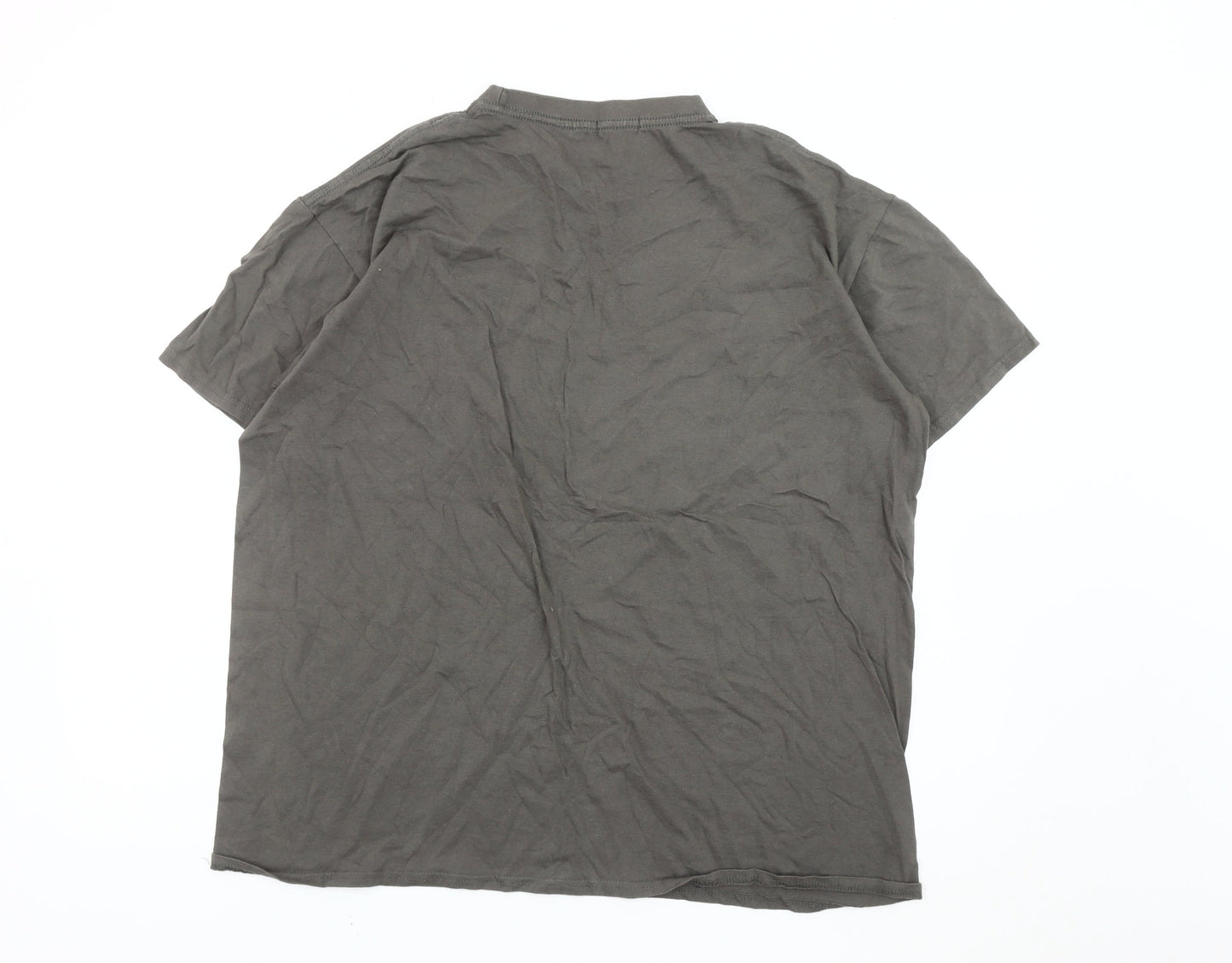 Boohoo Women's Grey T-Shirt Size 18 Western Style