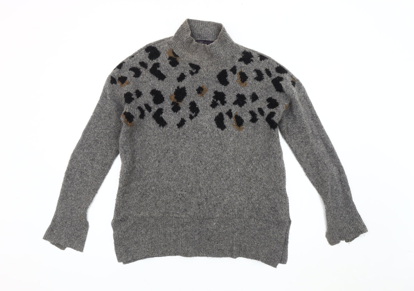 Womens UK Size M Marks and Spencer Grey Pullover Jumper