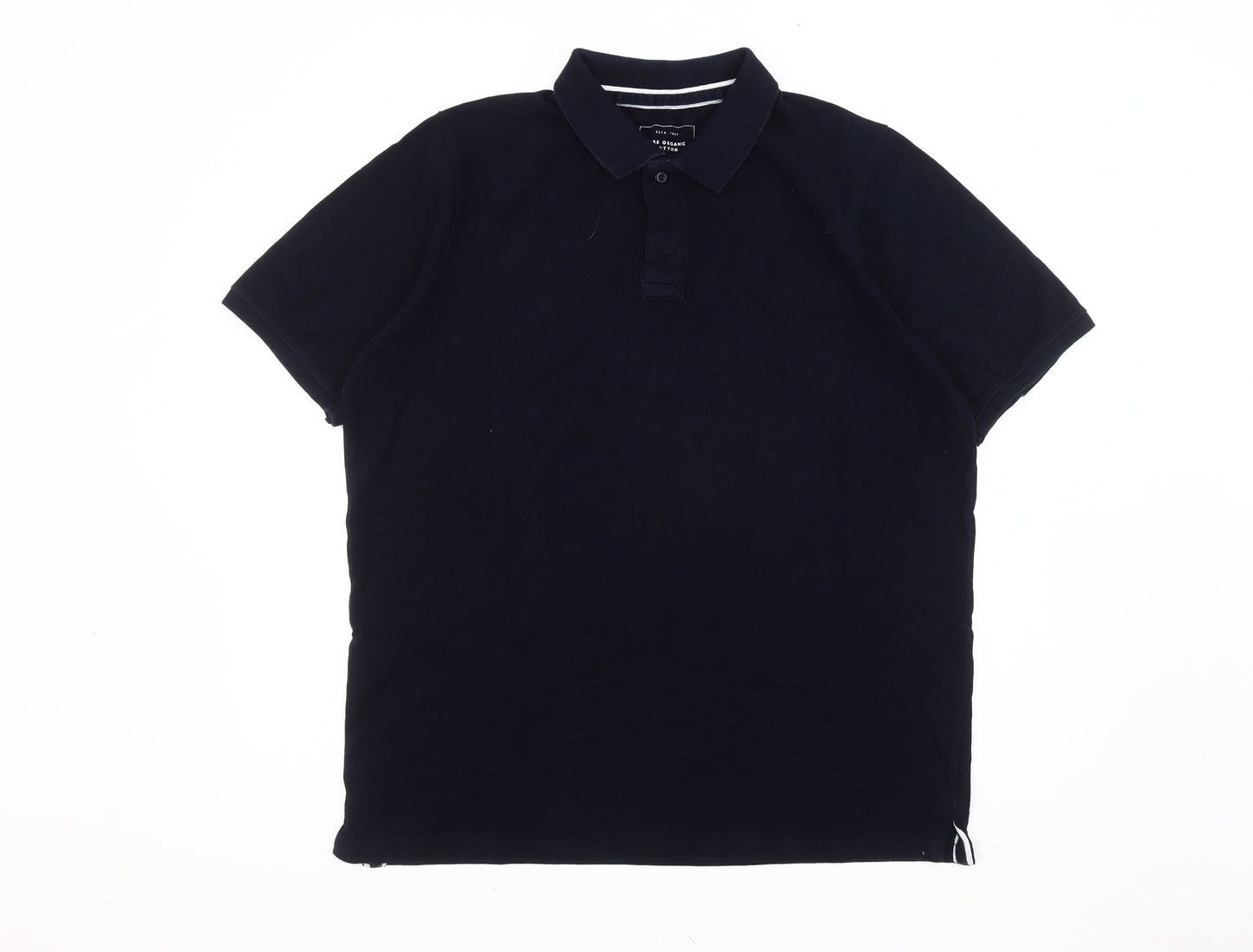 John Lewis Men's Black Polo Shirt XL Cotton Casual