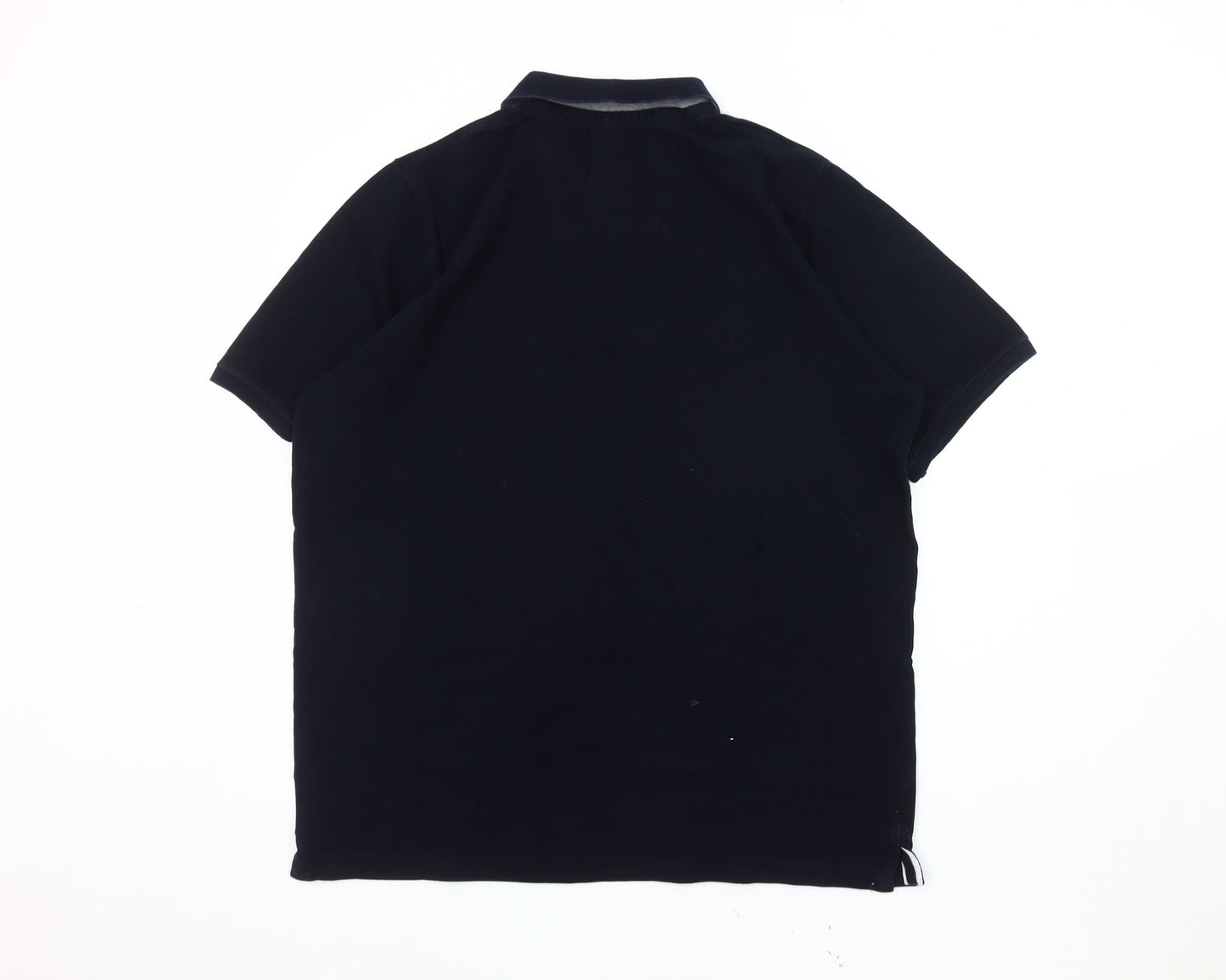 John Lewis Men's Black Polo Shirt XL Cotton Casual