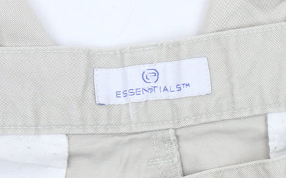 Essentials Men's Beige Chino Trousers, Size L