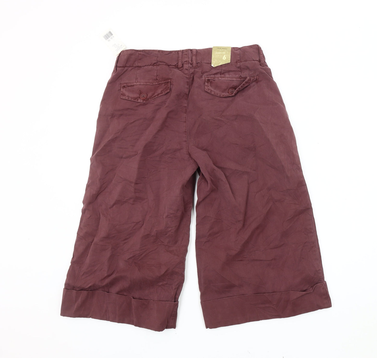 Womens UK Size 6 Old Navy Classic Fit Cropped Red Trousers