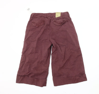 Womens UK Size 6 Old Navy Classic Fit Cropped Red Trousers