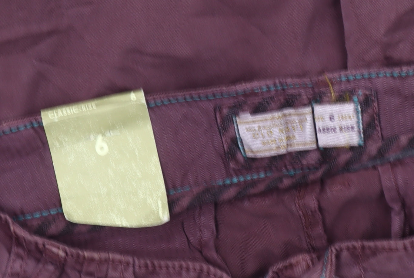 Womens UK Size 6 Old Navy Classic Fit Cropped Red Trousers