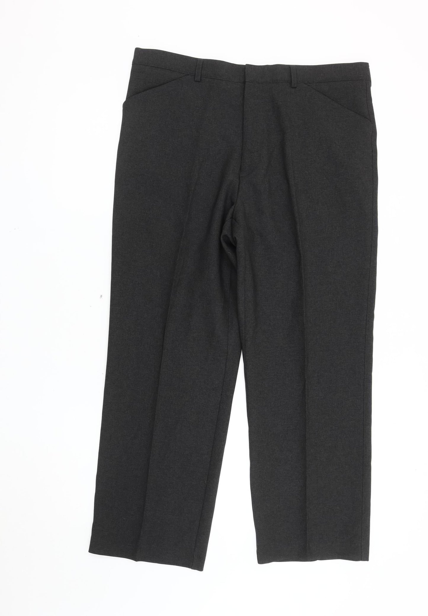 Greenwoods Men's Black Dress Pants 36 Regular Fit