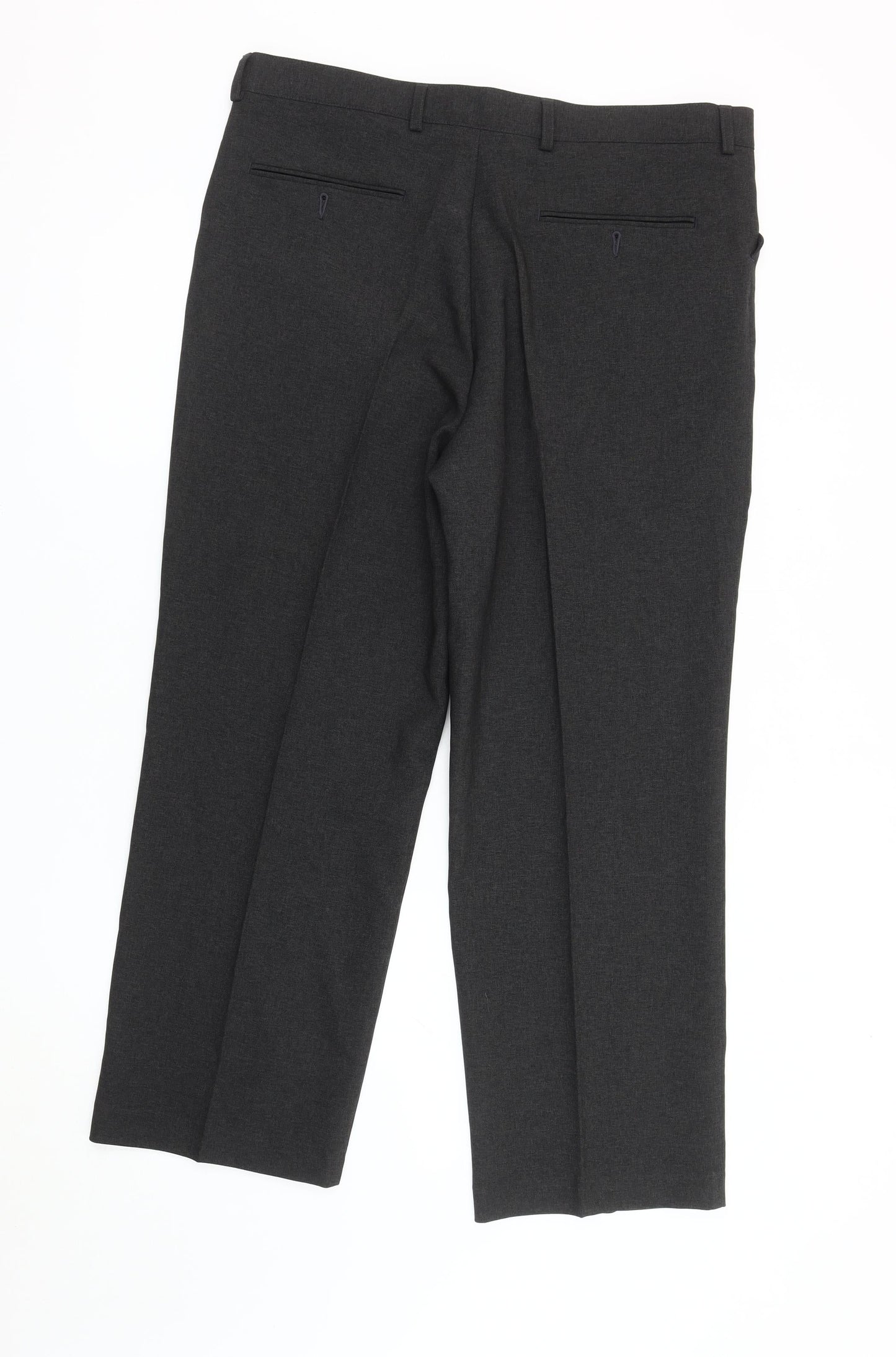 Greenwoods Men's Black Dress Pants 36 Regular Fit