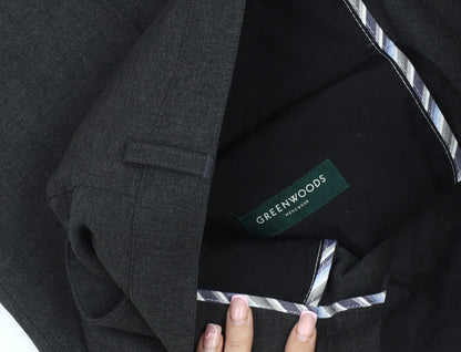 Greenwoods Men's Black Dress Pants 36 Regular Fit