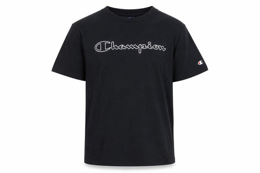 Champion Boys Black Logo Graphic T-Shirt 11-12 Years