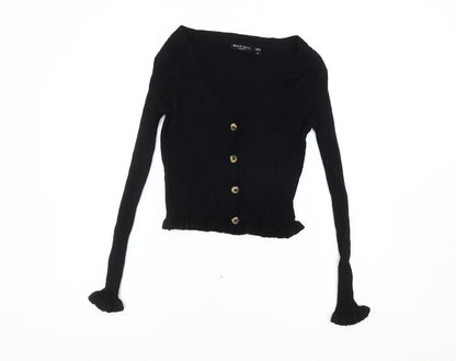 Womens UK Size S Brave Soul Black Cardigan Jumper