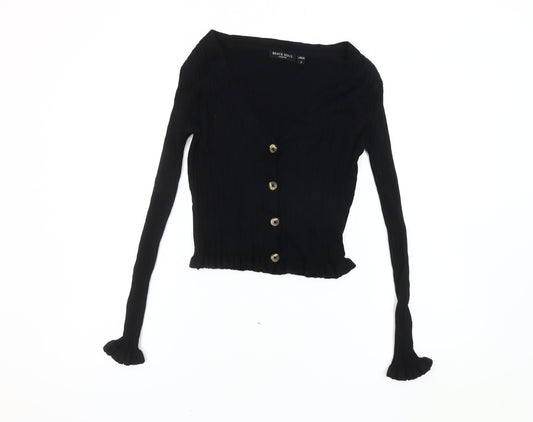 Womens UK Size S Brave Soul Black Cardigan Jumper