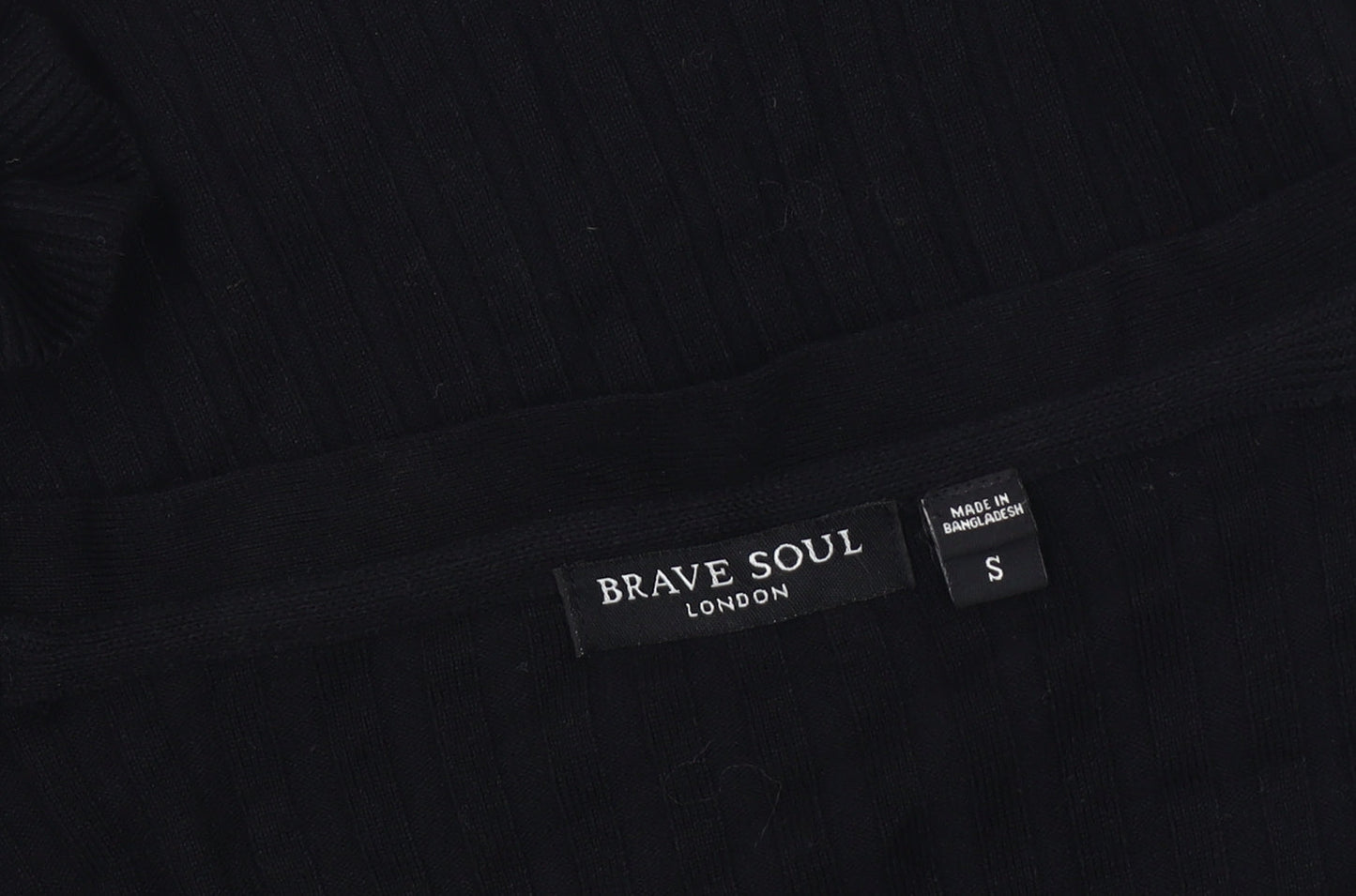 Womens UK Size S Brave Soul Black Cardigan Jumper