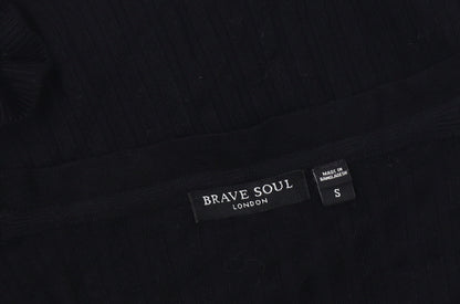Womens UK Size S Brave Soul Black Cardigan Jumper