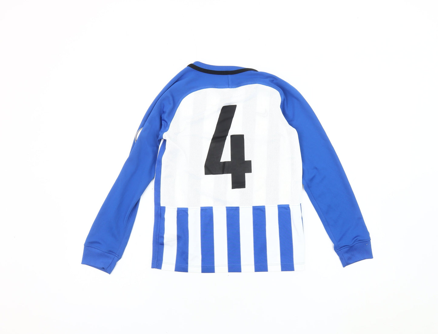 Nike Boys Blue White Nike Jersey 10 Years Football Striped Top