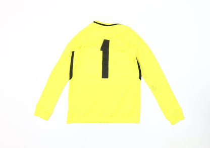 Nike Boys Yellow Football Jersey T-Shirt 10-12 Years