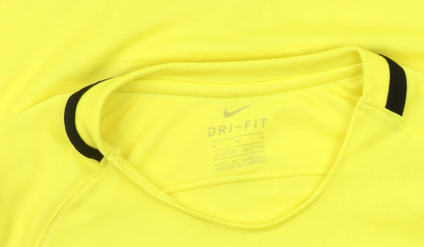Nike Boys Yellow Football Jersey T-Shirt 10-12 Years