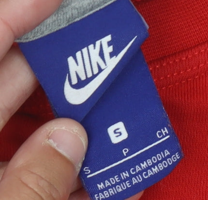 Mens UK Size S Nike Red Pullover Sweatshirt