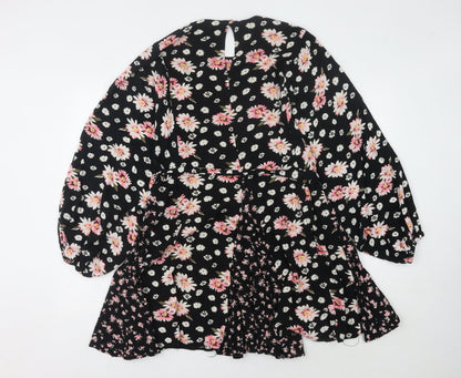 ASOS DESIGN Women's Black Floral Dress Size 16