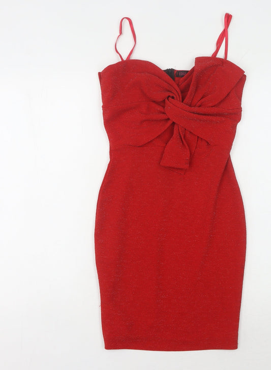 Edge Street Women's Red Bodycon Dress Size 8