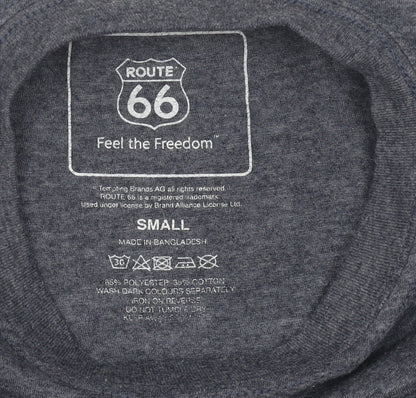 Route 66 Men's Grey Graphic Print T-Shirt - S