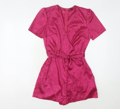 Nobody's Child Pink Animal Print Playsuit, Size 8