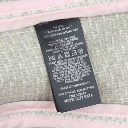 Ted Baker Women's Ivory Blazer, Size S, Lined, Winter