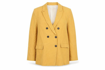 Womens UK Size 12 Zara Regular Yellow Blazer