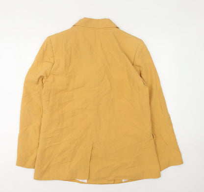 Zara Women's Yellow Blazer, Size 12, Double Breasted