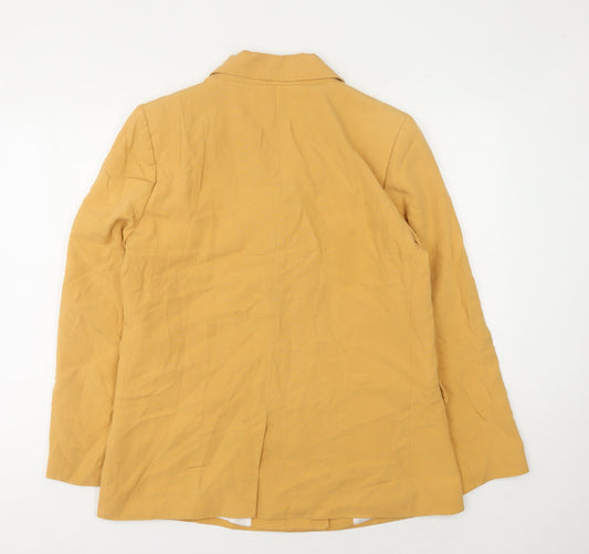 Zara Women's Yellow Blazer, Size 12, Double Breasted