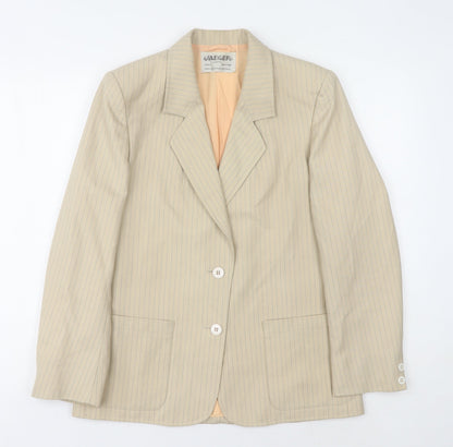 Jaeger Women's Beige Pinstripe Blazer Size 12