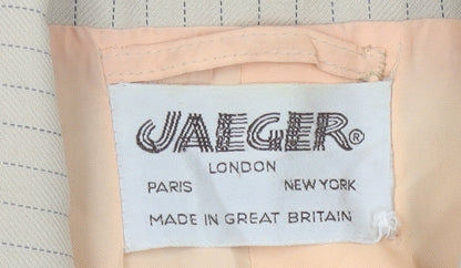 Jaeger Women's Beige Pinstripe Blazer Size 12