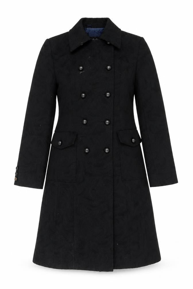 Womens UK Size 10 Betty Barclay Black Overcoat