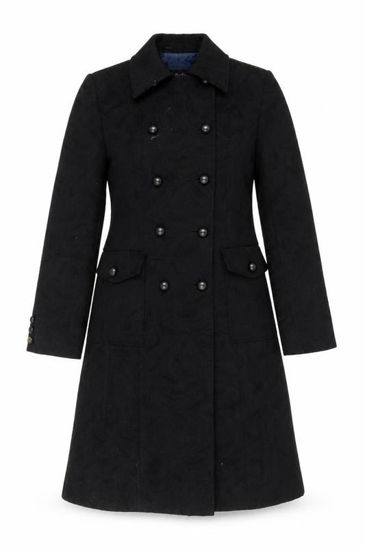 Womens UK Size 10 Betty Barclay Black Overcoat