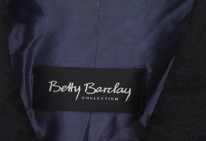 Womens UK Size 10 Betty Barclay Black Overcoat