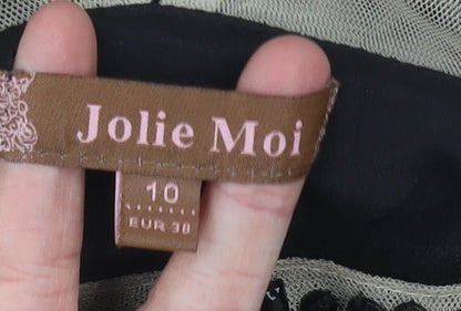 Jolie Moi Women's Black A-Line Dress, Size 10, Party