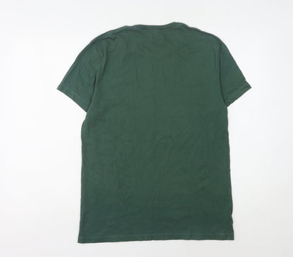 Jack Wills Men's Green T-Shirt, Size S, Crew Neck
