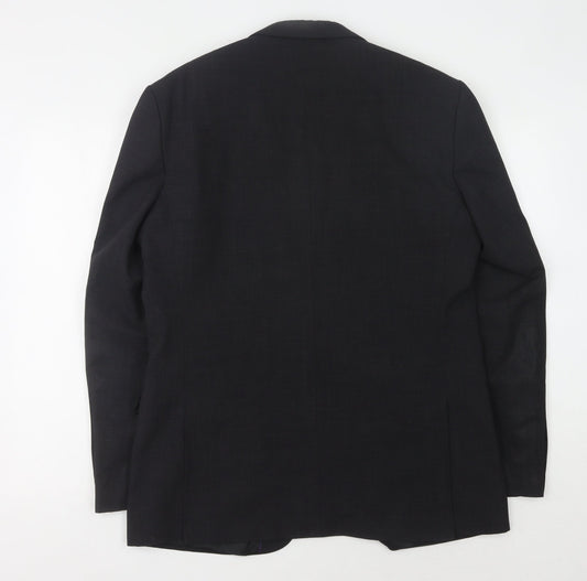 Tom English Men's Black Blazer, Size 42, Regular Fit