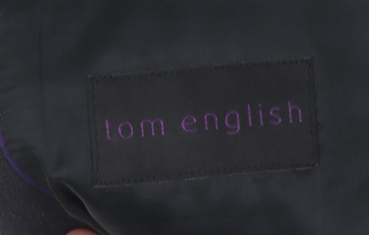 Mens UK Size 42 Tom English Regular Black Suit Jacket