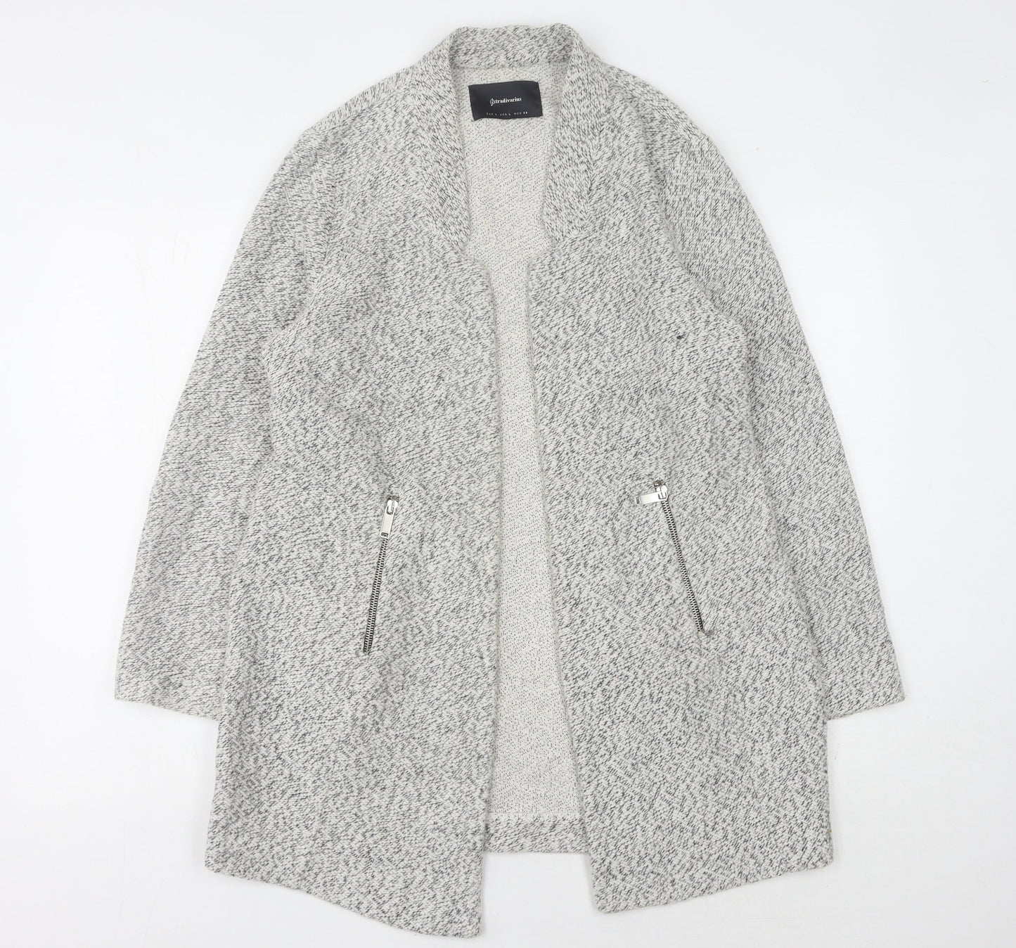 Womens UK Size 12 Stradivarius Grey Cardigan Jumper