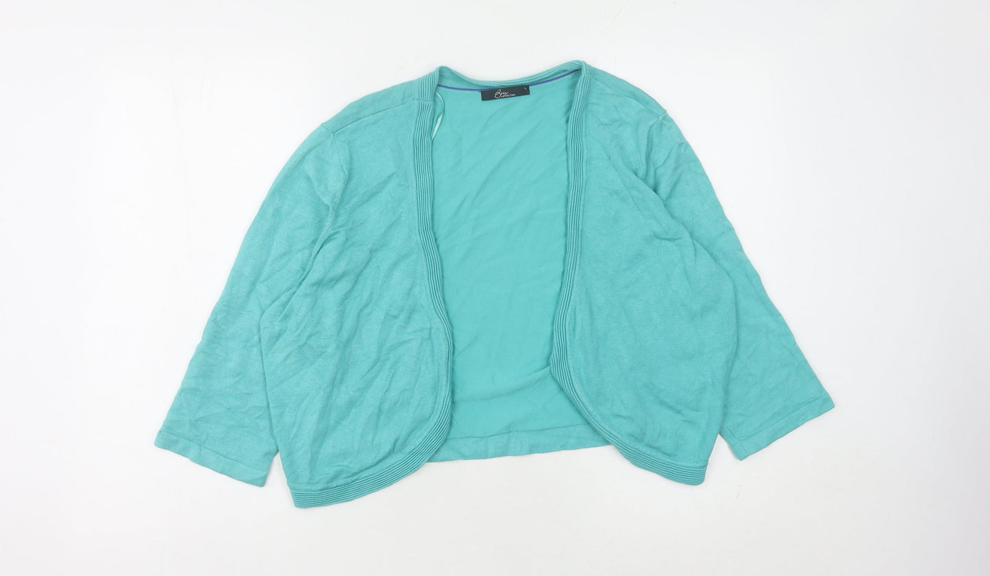 Womens UK Size L Bm Collection Green Cardigan Jumper