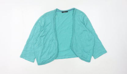 Womens UK Size L Bm Collection Green Cardigan Jumper
