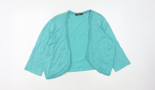 Womens UK Size L Bm Collection Green Cardigan Jumper