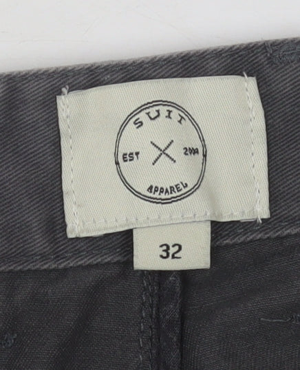 Mens UK Size 32 SUIT  Straight Grey Jeans